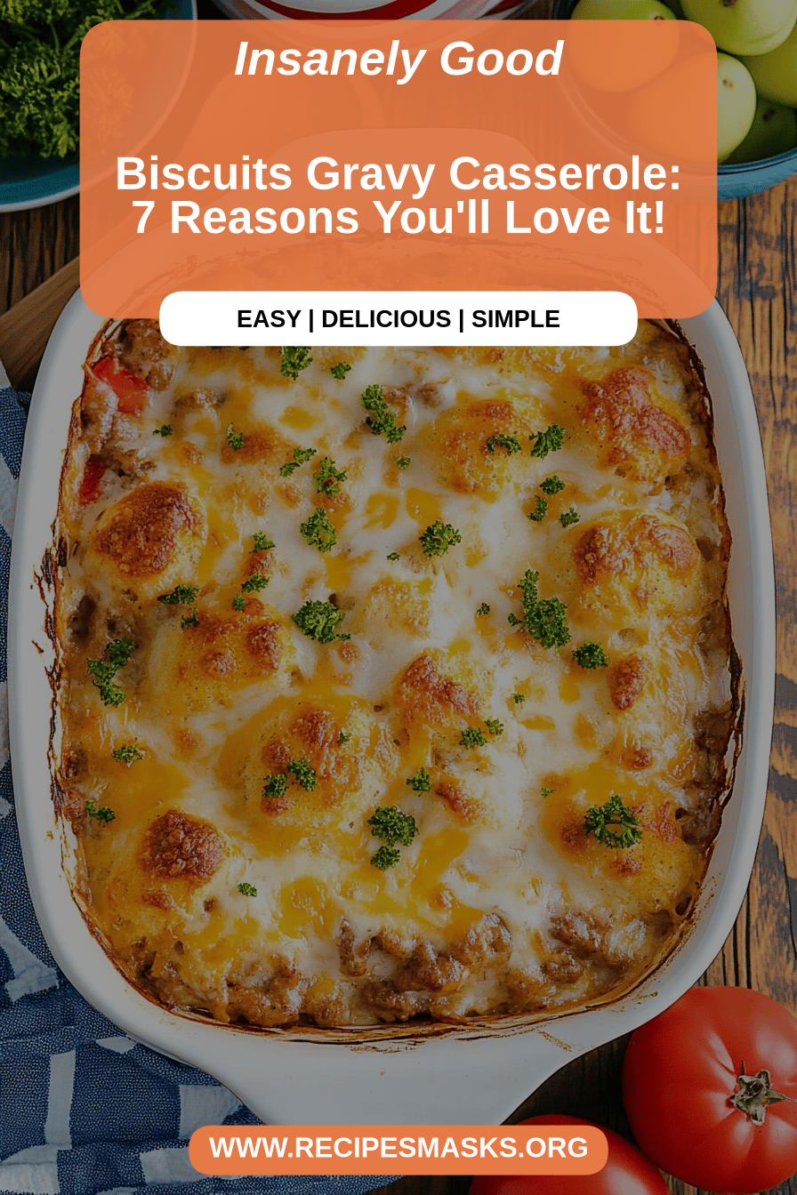 biscuits and gravy casserole final dish beautifully presented and ready to serve