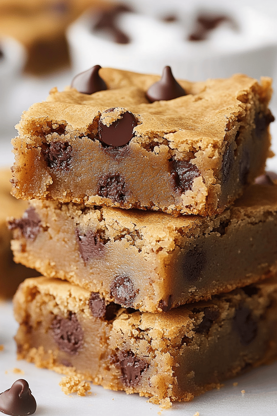 blondie recipe slice on plate showing perfect texture and swirl pattern