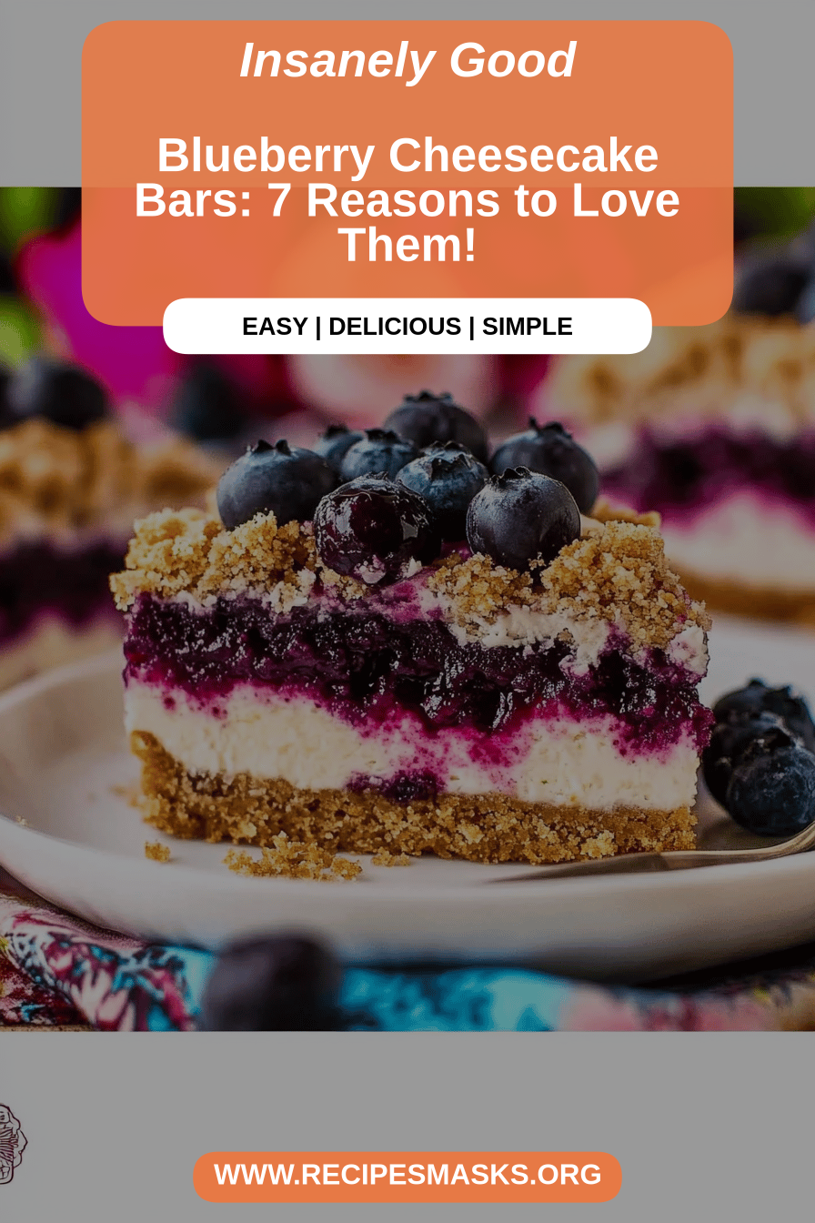 blueberry cheesecake bars final dish beautifully presented and ready to serve