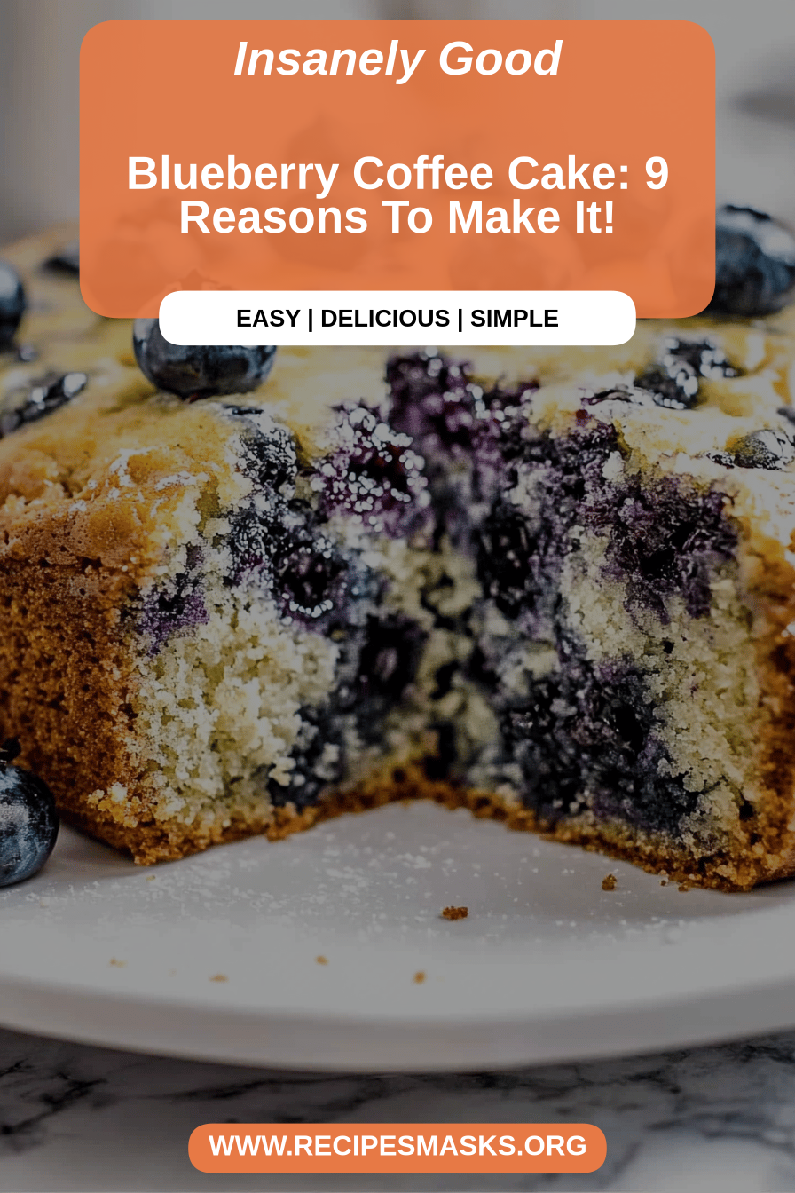 blueberry coffee cake final dish beautifully presented and ready to serve