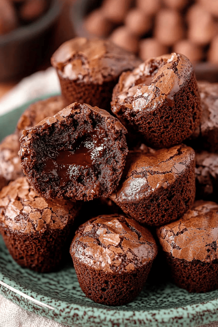 brownie bites ingredients organized and measured on kitchen counter