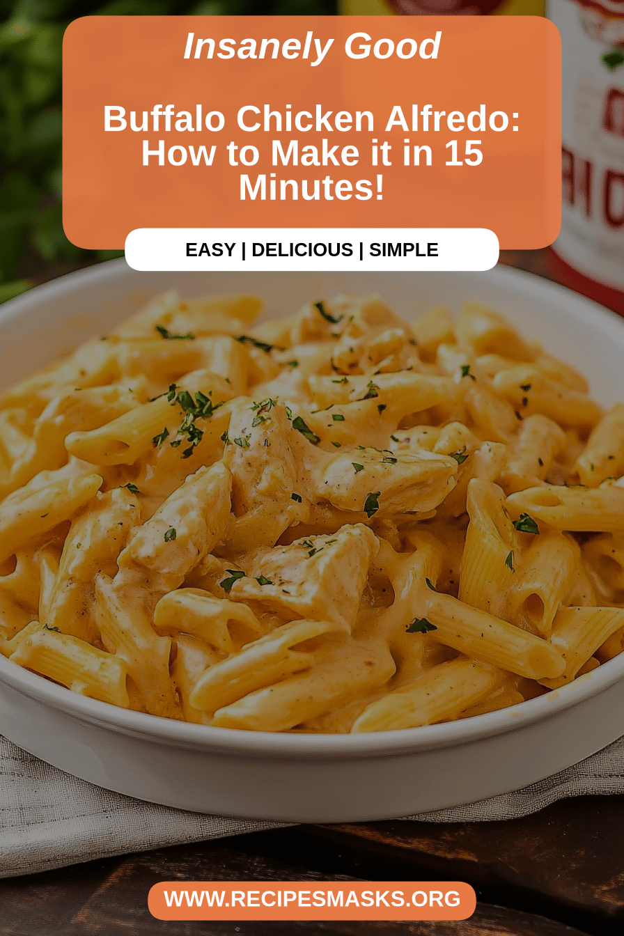 buffalo chicken alfredo final dish beautifully presented and ready to serve