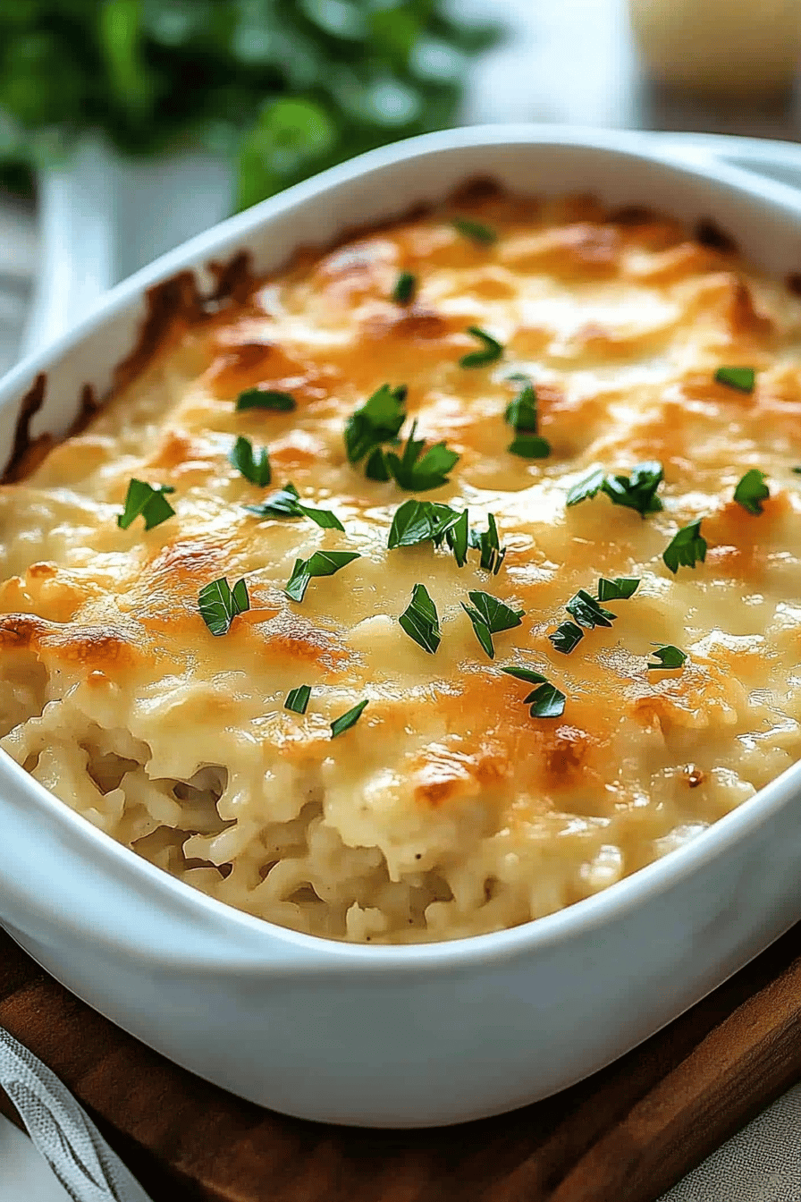 chicken rice casserole slice on plate showing perfect texture and swirl pattern