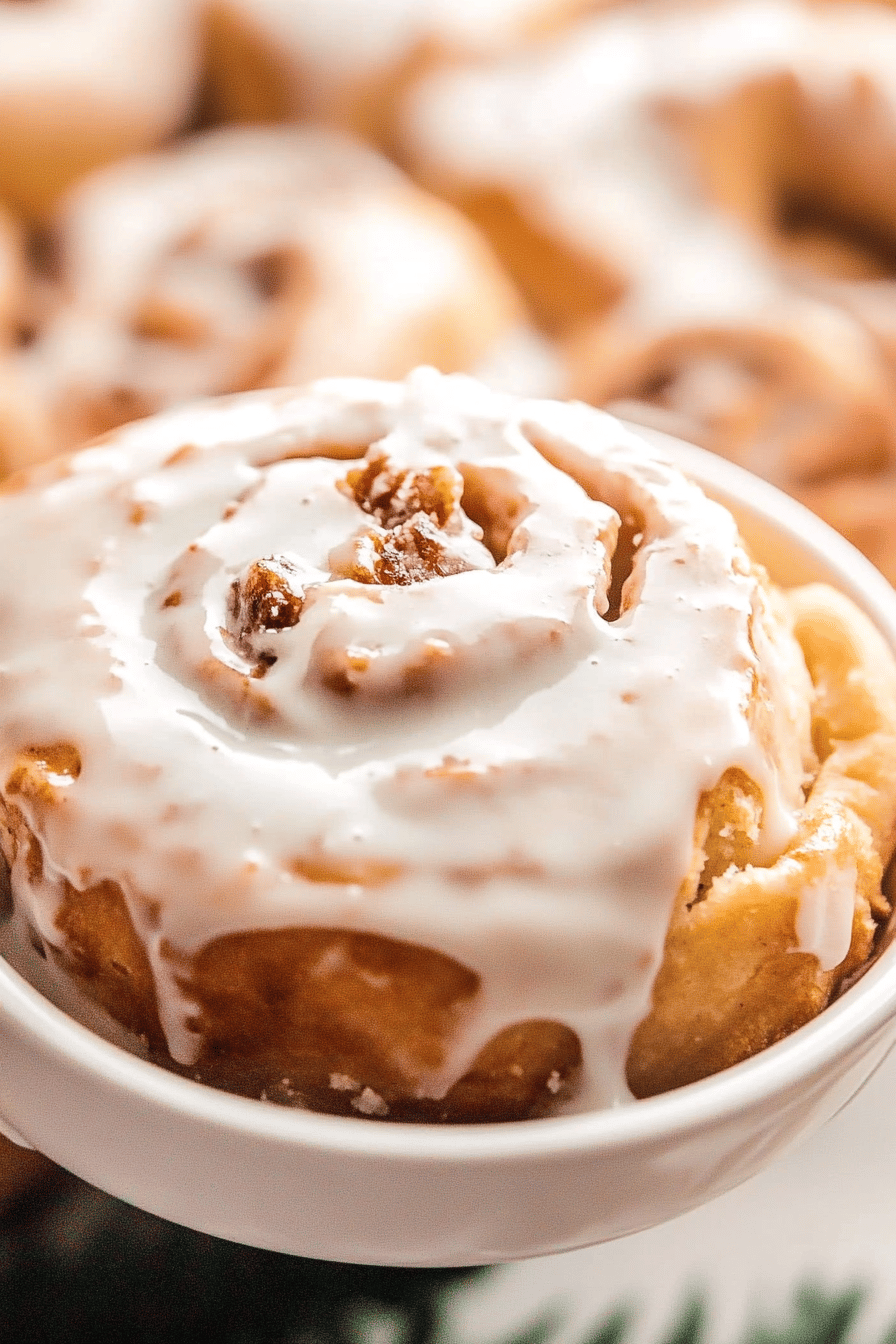 cinnamon rolls slice on plate showing perfect texture and swirl pattern