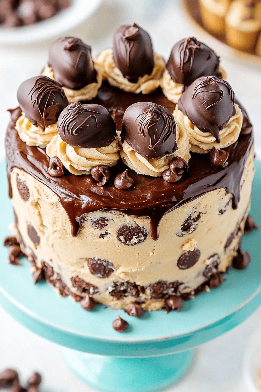 cookie dough cake ingredients organized and measured on kitchen counter