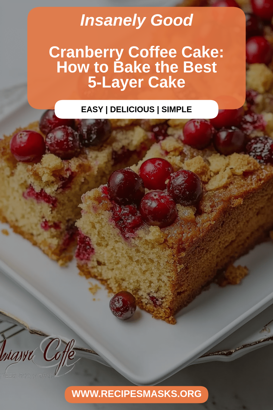 cranberry coffee cake final dish beautifully presented and ready to serve