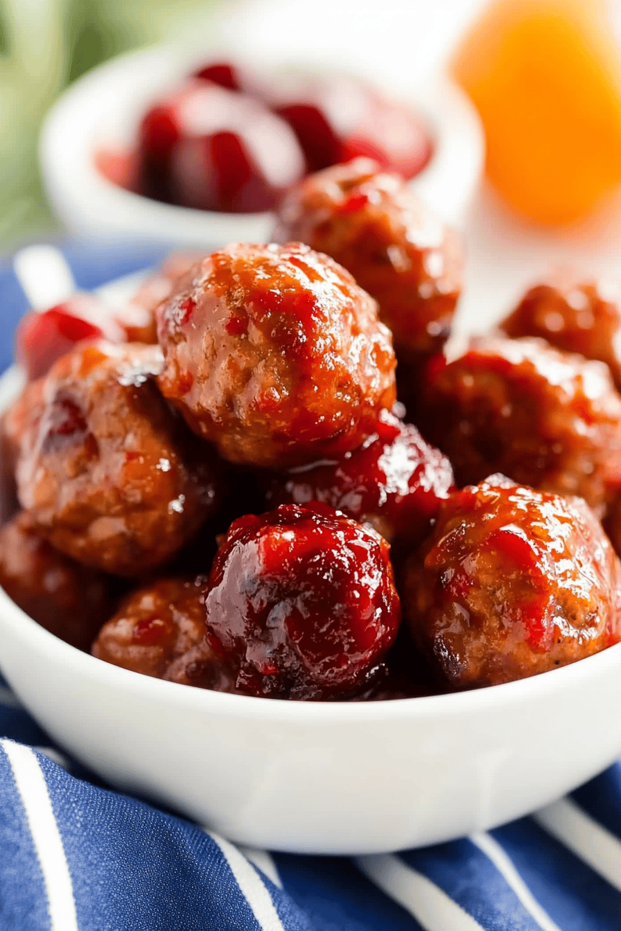 cranberry orange meatballs slice on plate showing perfect texture and swirl pattern