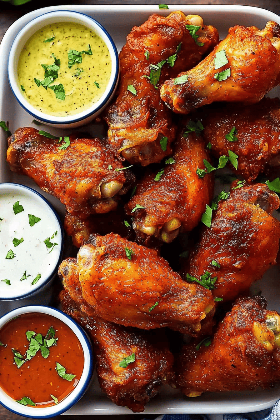 crispy baked chicken wings slice on plate showing perfect texture and swirl pattern