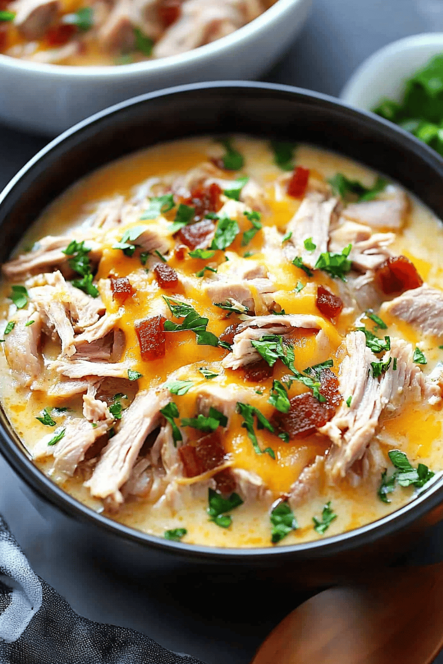 crockpot pulled pork slice on plate showing perfect texture and swirl pattern