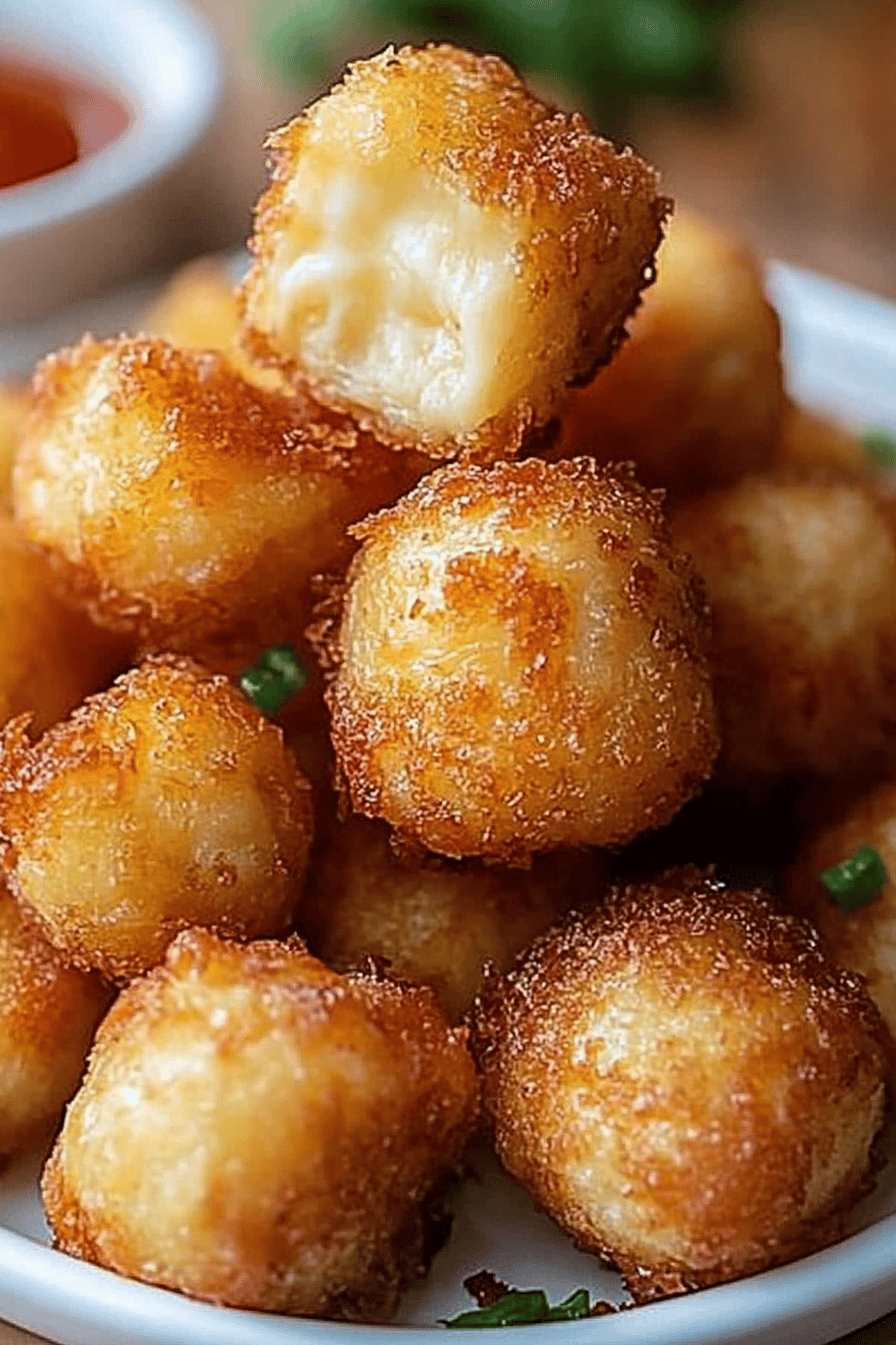 fried cheese slice on plate showing perfect texture and swirl pattern