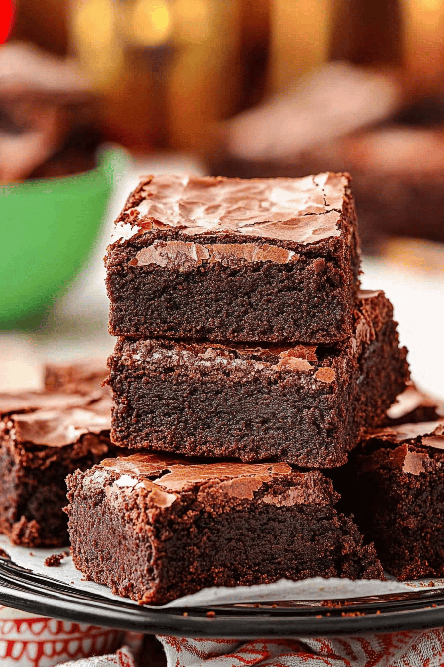 frosted brownies slice on plate showing perfect texture and swirl pattern