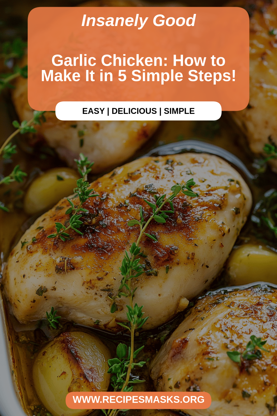 garlic chicken final dish beautifully presented and ready to serve
