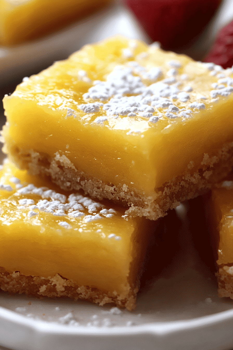 gluten-free lemon bars slice on plate showing perfect texture and swirl pattern