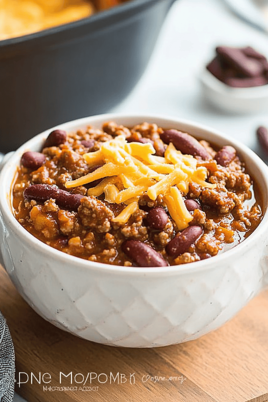 homemade chili slice on plate showing perfect texture and swirl pattern