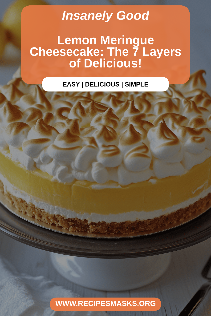 lemon meringue cheesecake final dish beautifully presented and ready to serve