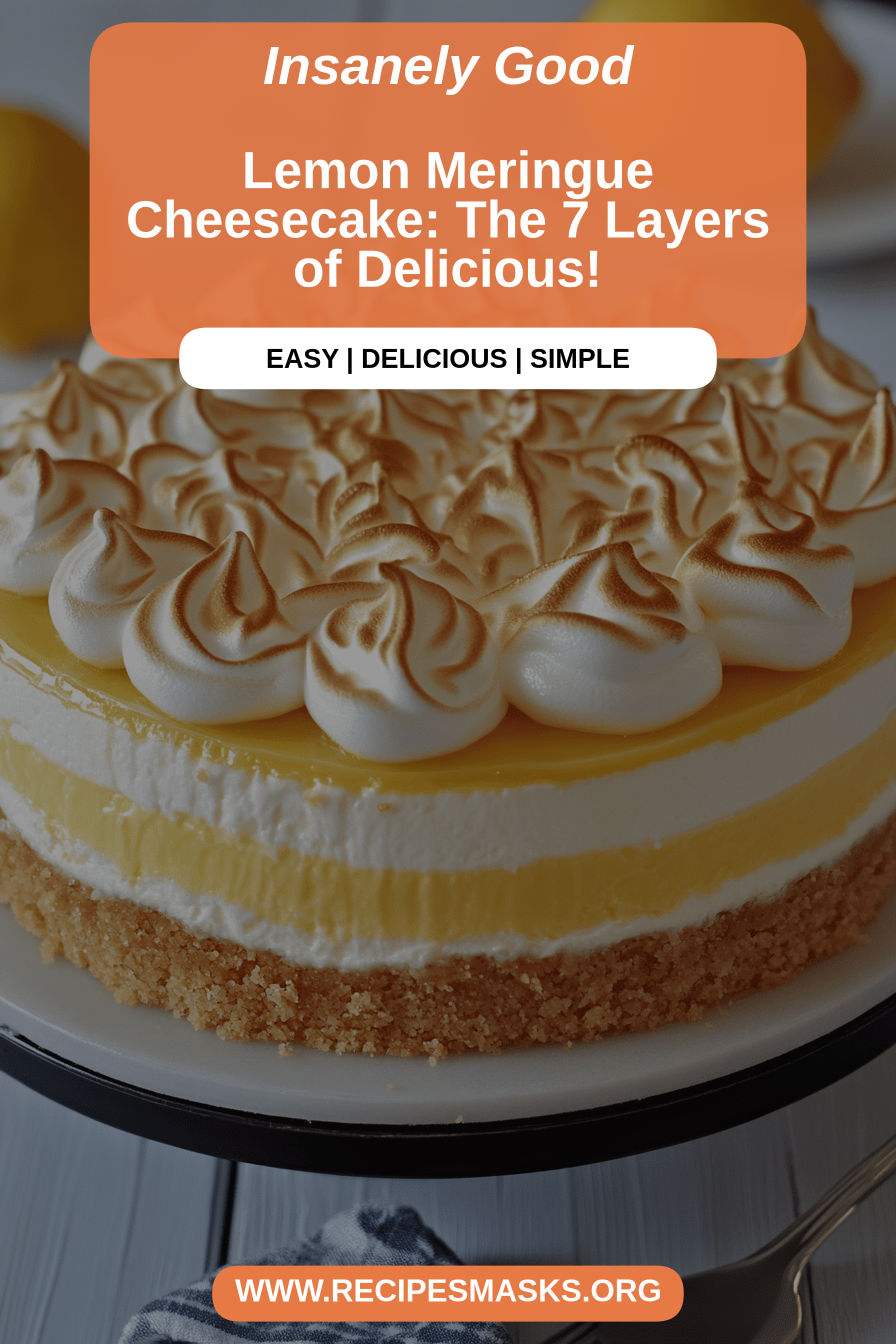 lemon meringue cheesecake final dish beautifully presented and ready to serve