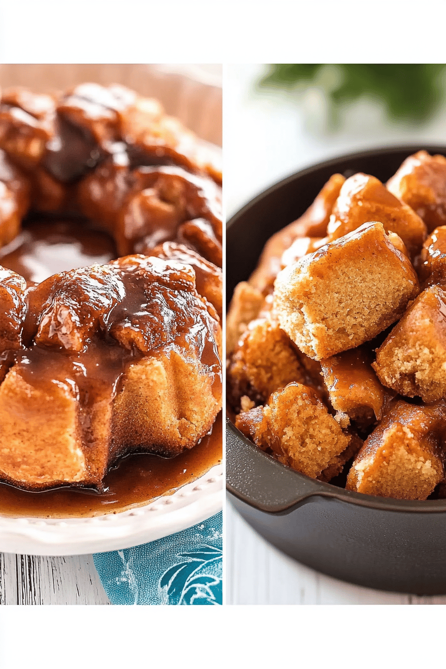 monkey bread slice on plate showing perfect texture and swirl pattern