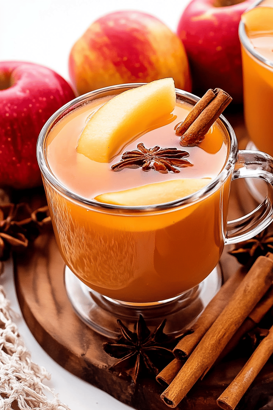 mulled apple cider ingredients organized and measured on kitchen counter