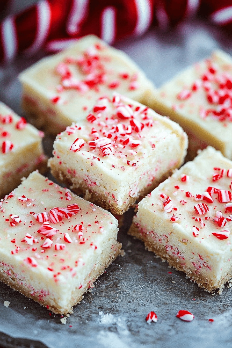 peppermint sugar cookie bars ingredients organized and measured on kitchen counter