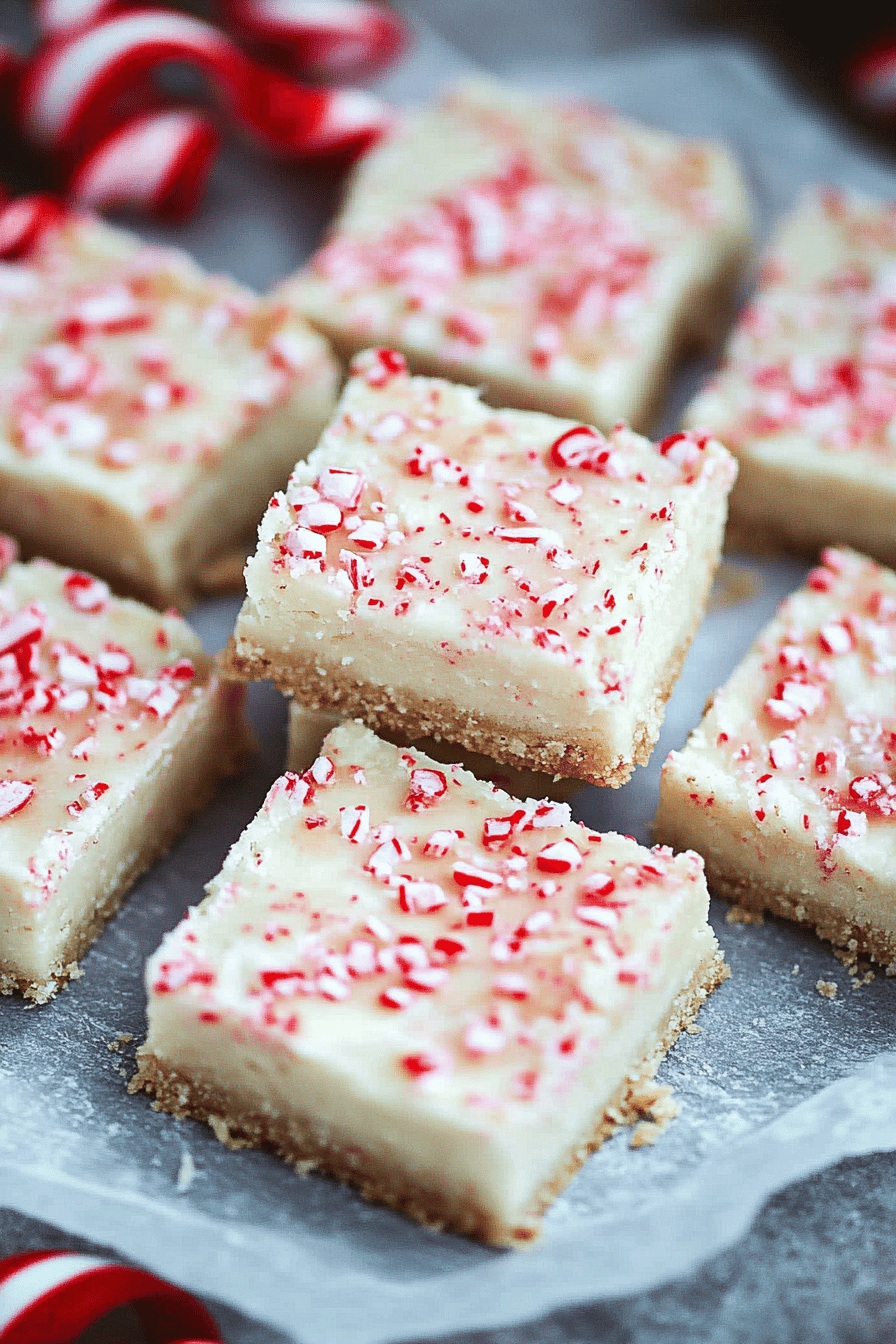 peppermint sugar cookie bars slice on plate showing perfect texture and swirl pattern