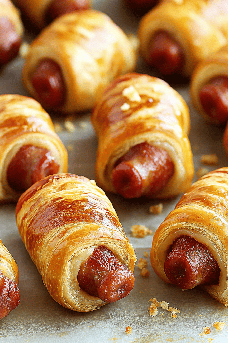 pigs in a blanket ingredients organized and measured on kitchen counter