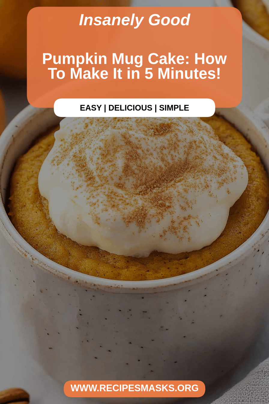 pumpkin mug cake final dish beautifully presented and ready to serve