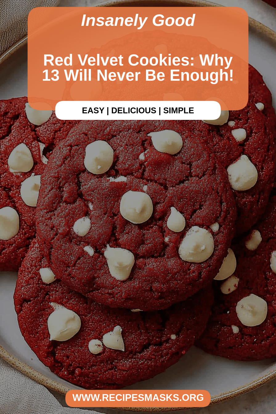 red velvet cookies final dish beautifully presented and ready to serve