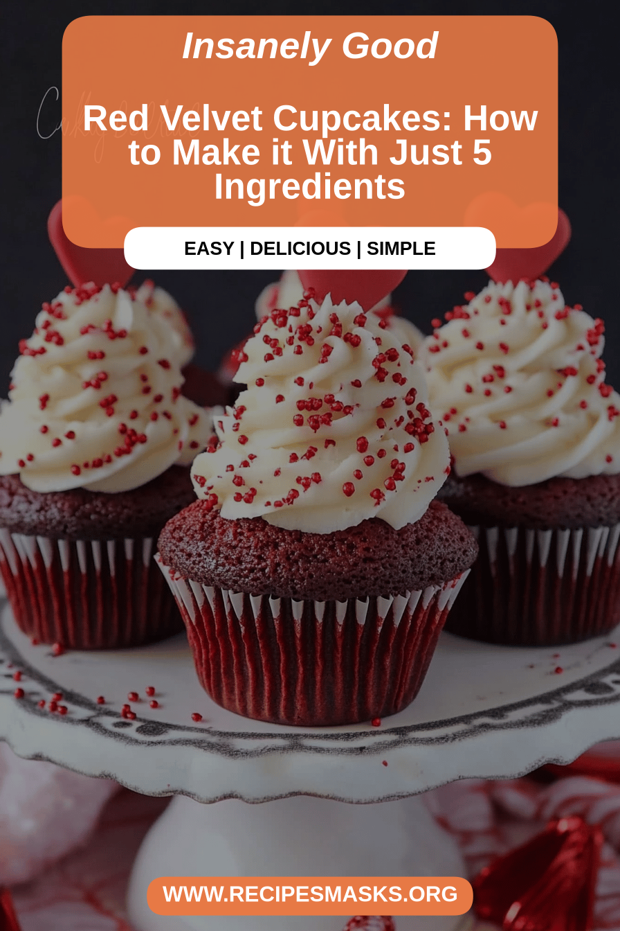 red velvet cupcakes final dish beautifully presented and ready to serve