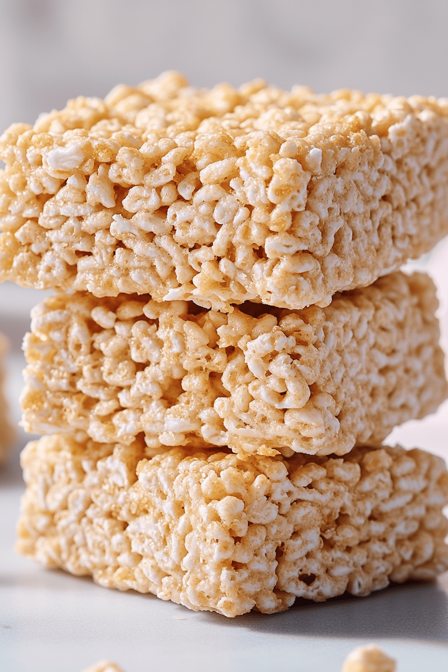 rice crispy treats ingredients organized and measured on kitchen counter