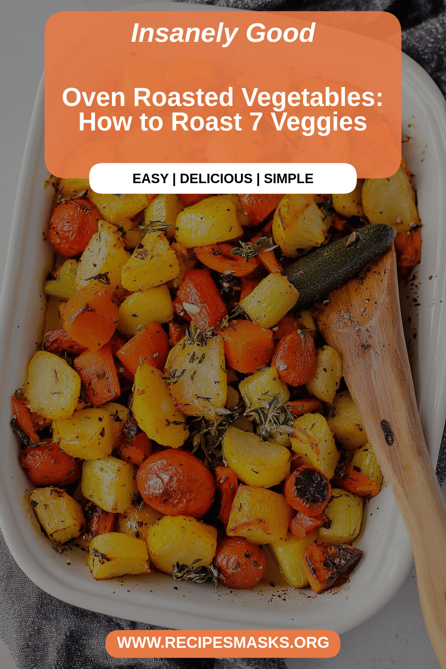 A beautifully presented platter of assorted roasted vegetables, glowing with caramelized edges and vibrant colors.