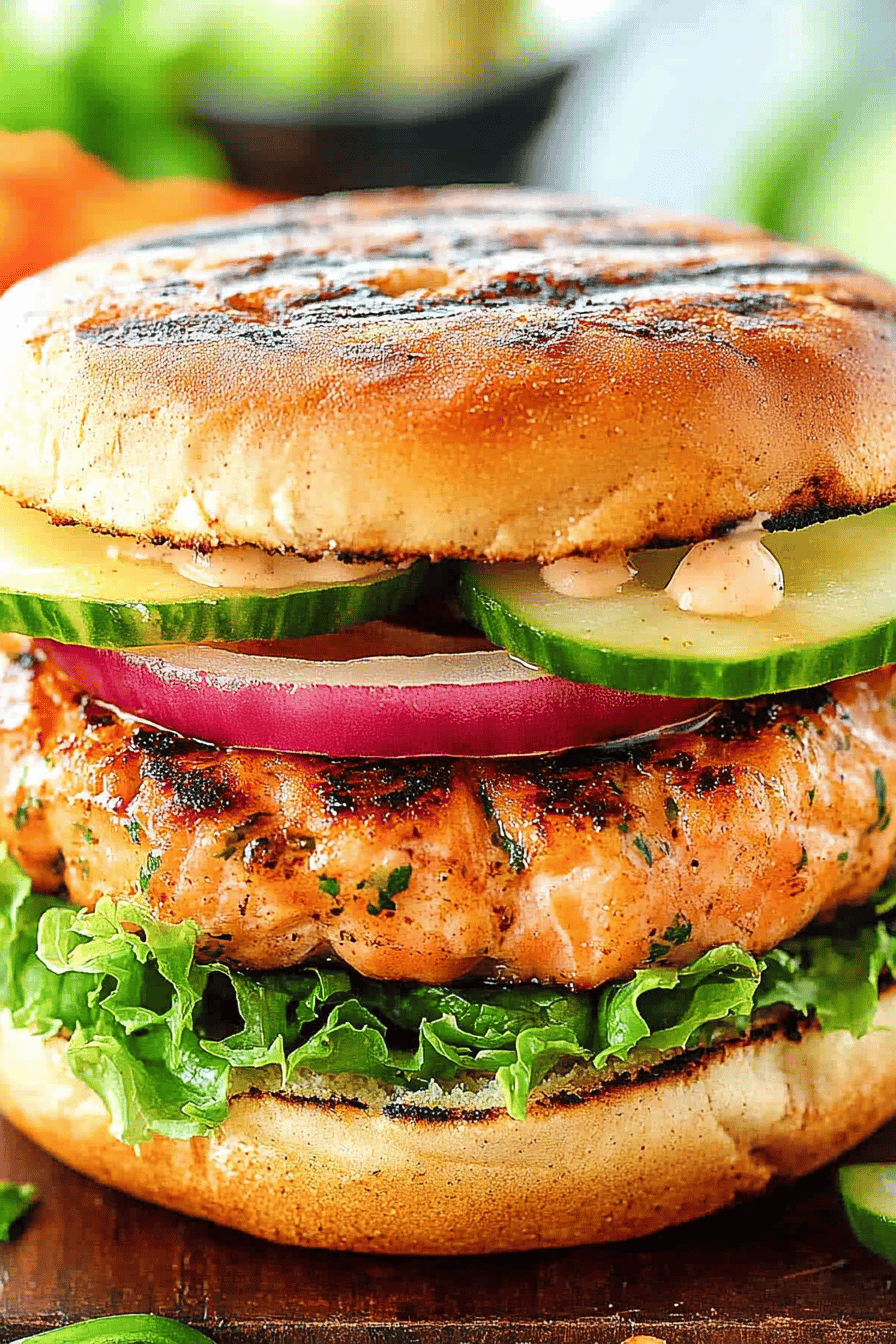 salmon burgers ingredients organized and measured on kitchen counter