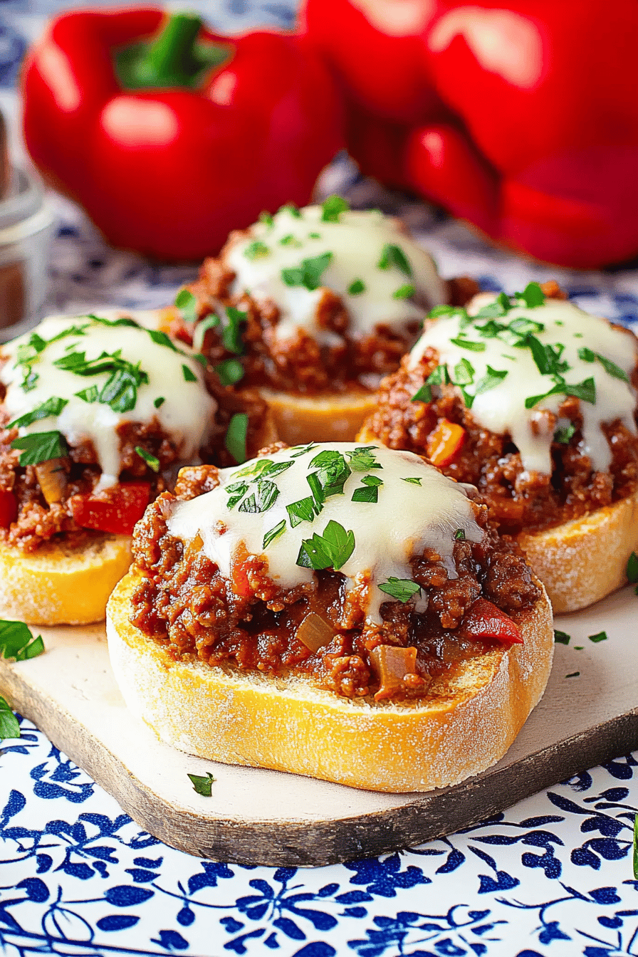 sloppy joes slice on plate showing perfect texture and swirl pattern