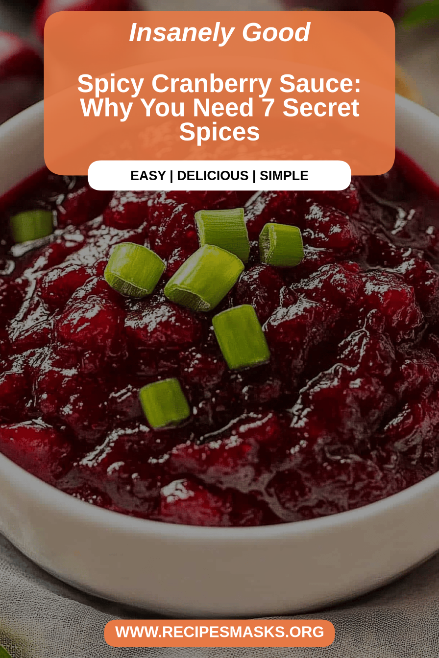 spicy cranberry sauce final dish beautifully presented and ready to serve