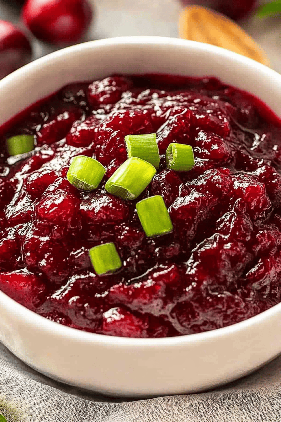 spicy cranberry sauce ingredients organized and measured on kitchen counter