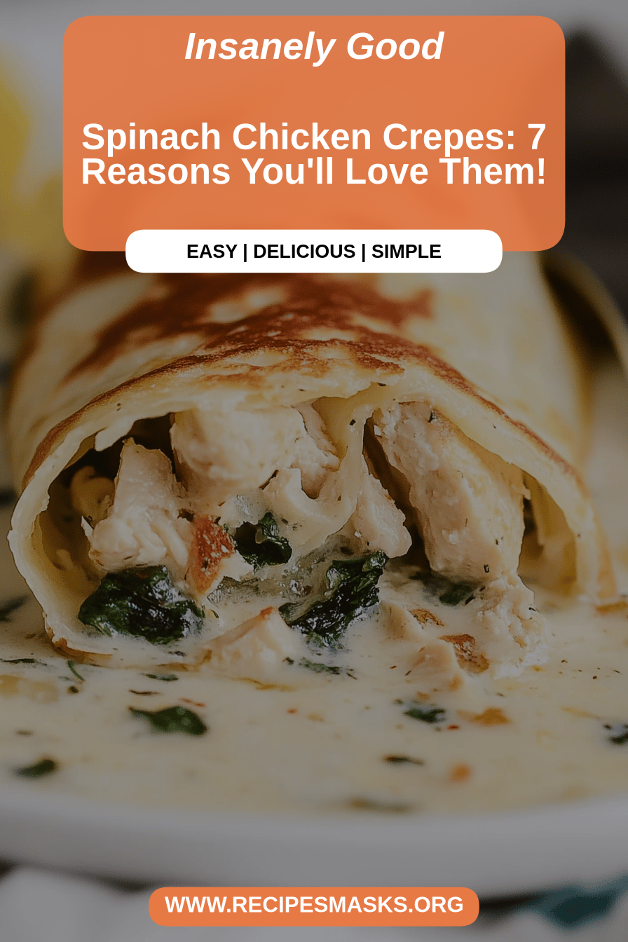 spinach chicken crepes final dish beautifully presented and ready to serve