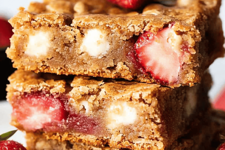 strawberry blondies recipe