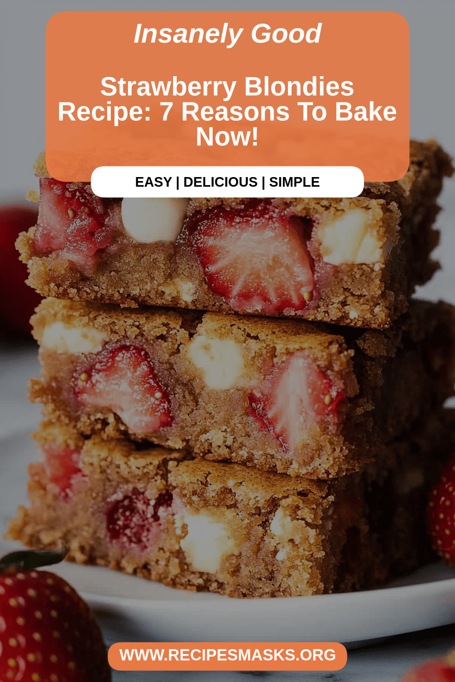 strawberry blondies recipe final dish beautifully presented and ready to serve