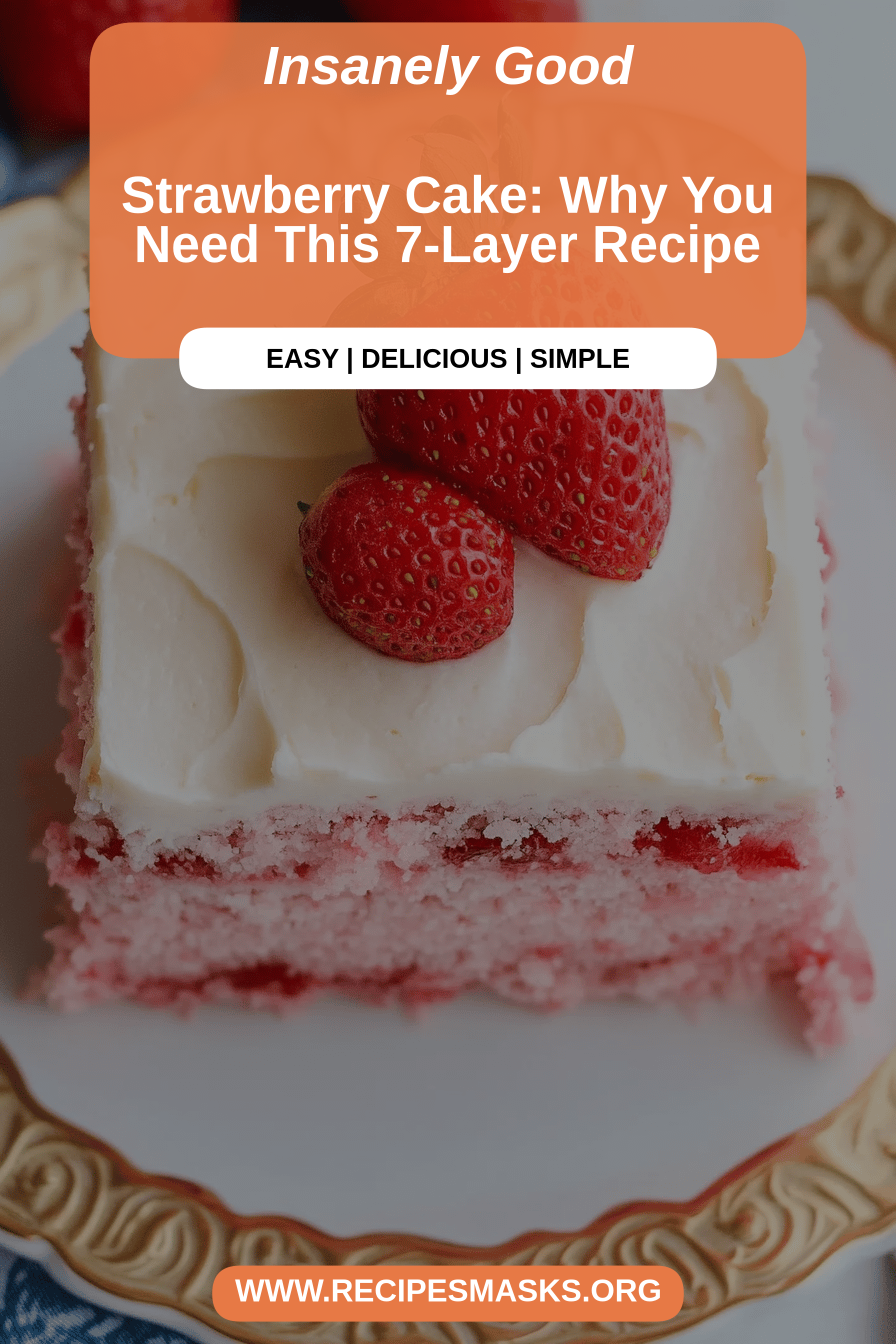strawberry cake final dish beautifully presented and ready to serve