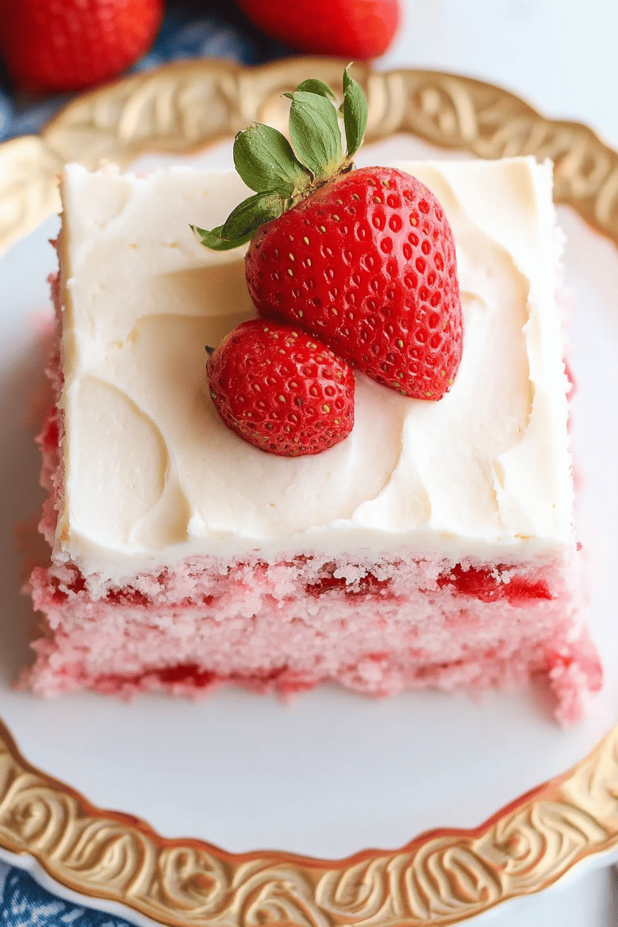strawberry cake ingredients organized and measured on kitchen counter
