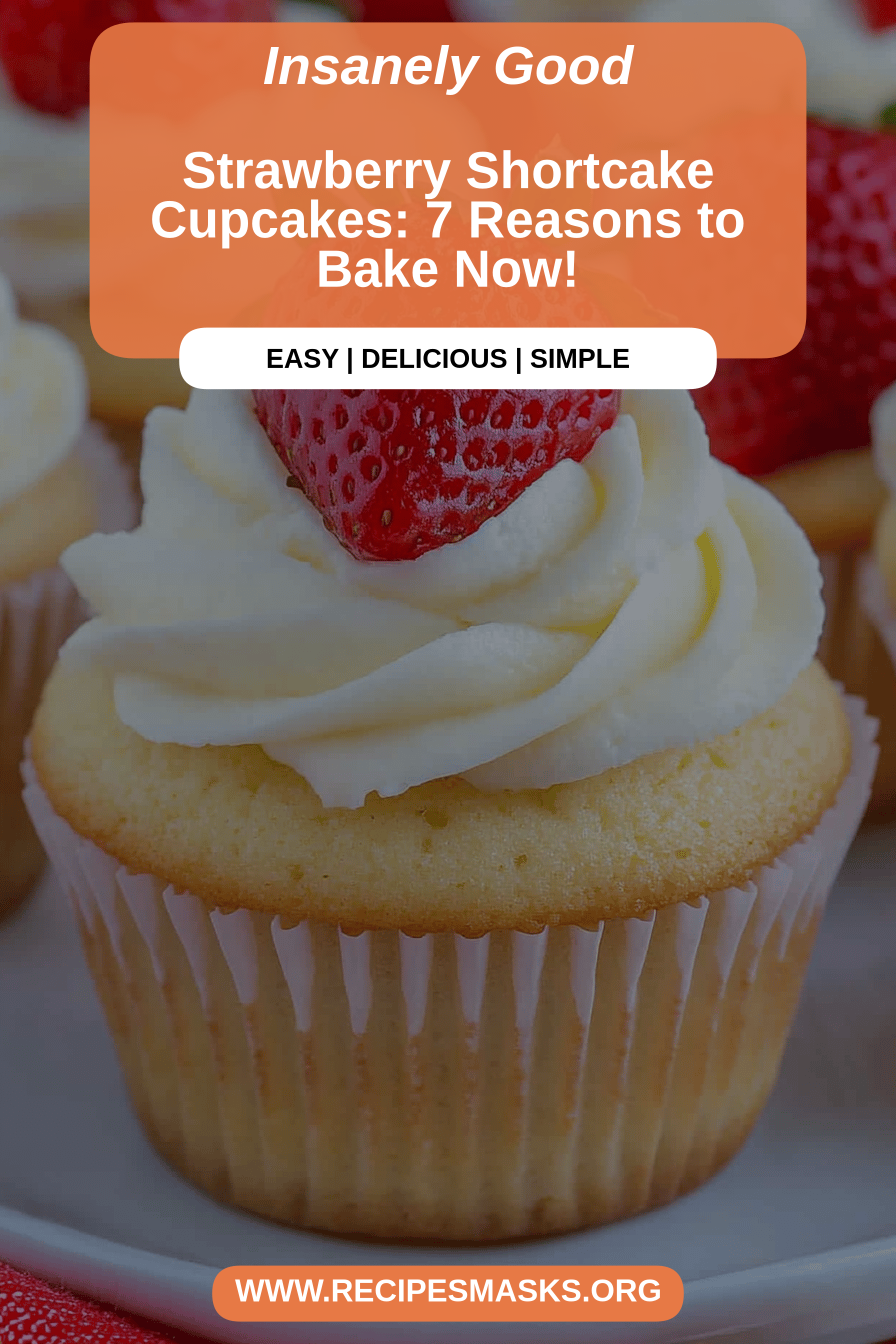 strawberry shortcake cupcakes final dish beautifully presented and ready to serve
