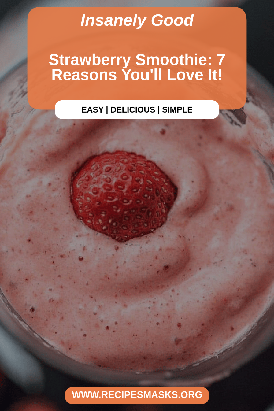 strawberry smoothie final dish beautifully presented and ready to serve