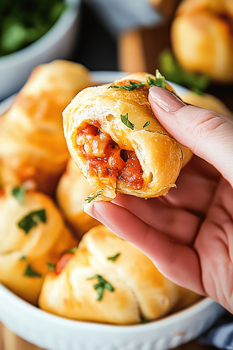 stuffed pizza rolls ingredients organized and measured on kitchen counter