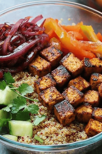tofu quinoa bowls