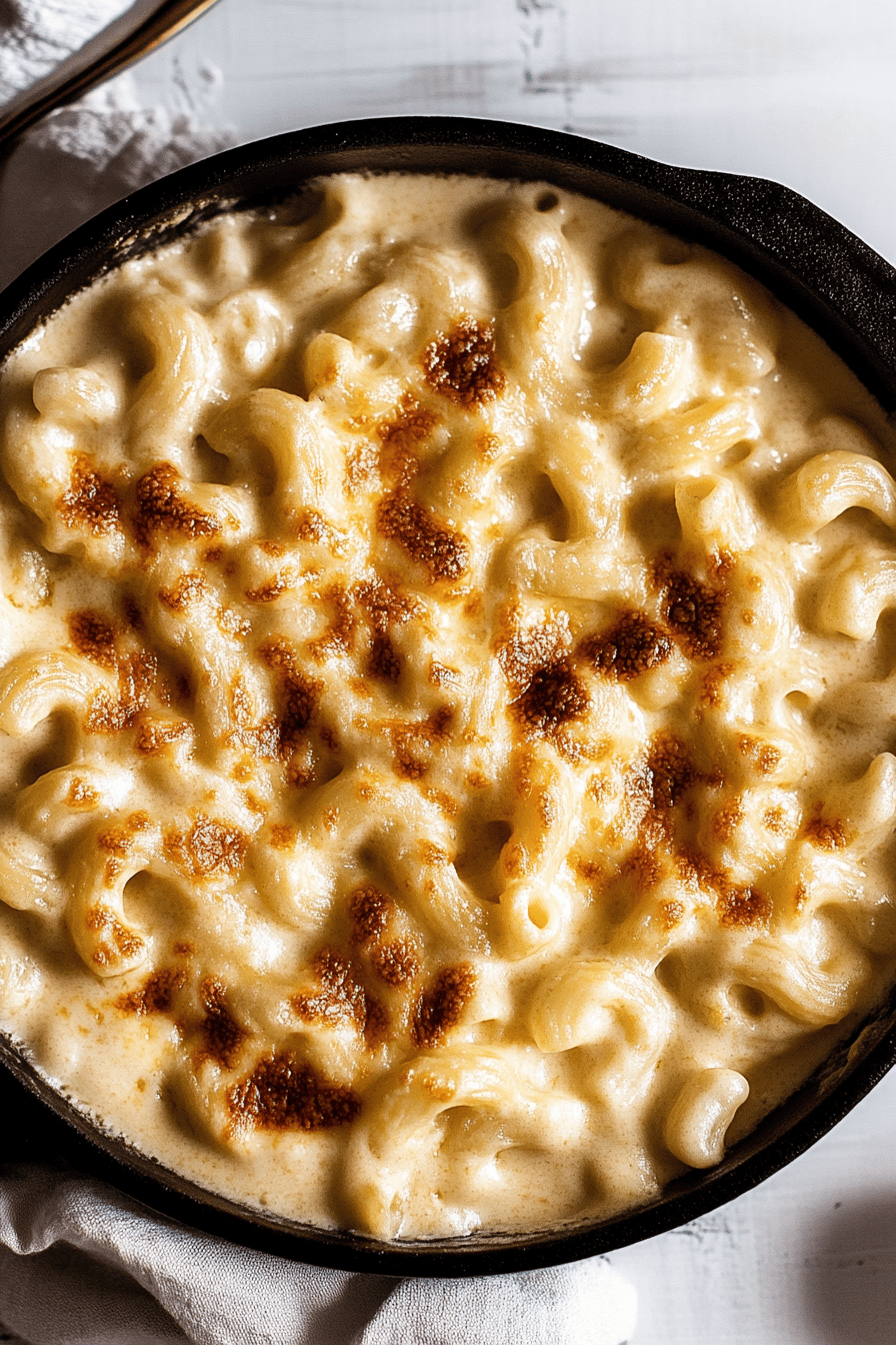 vegan mac and cheese ingredients organized and measured on kitchen counter