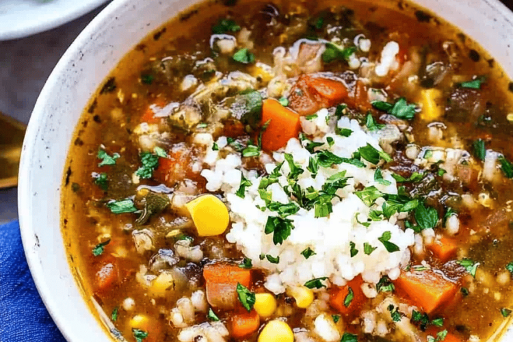 vegetable rice soup