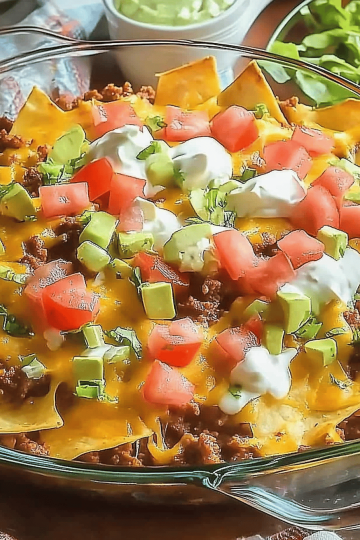 walking taco casserole