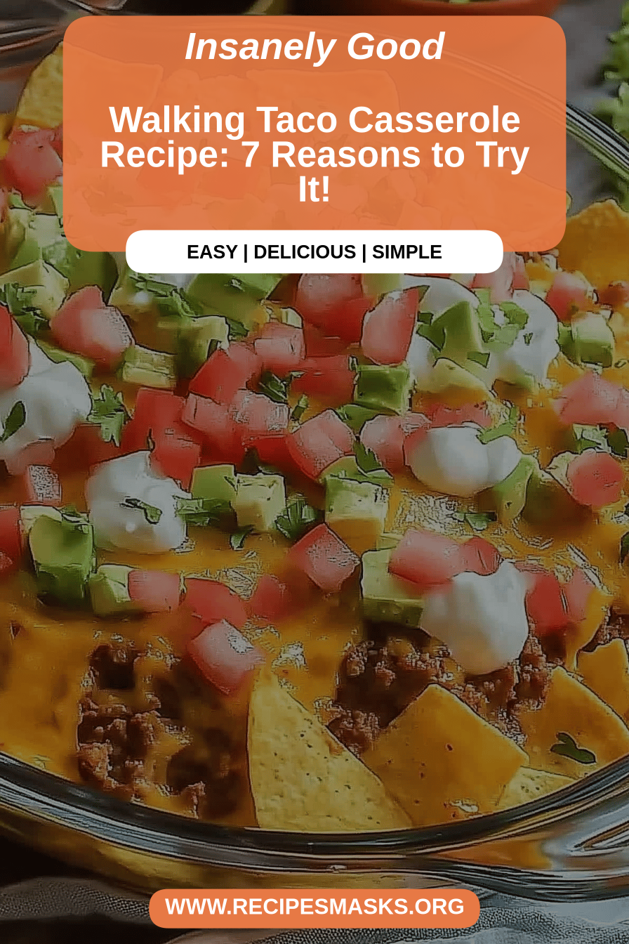 walking taco casserole final dish beautifully presented and ready to serve