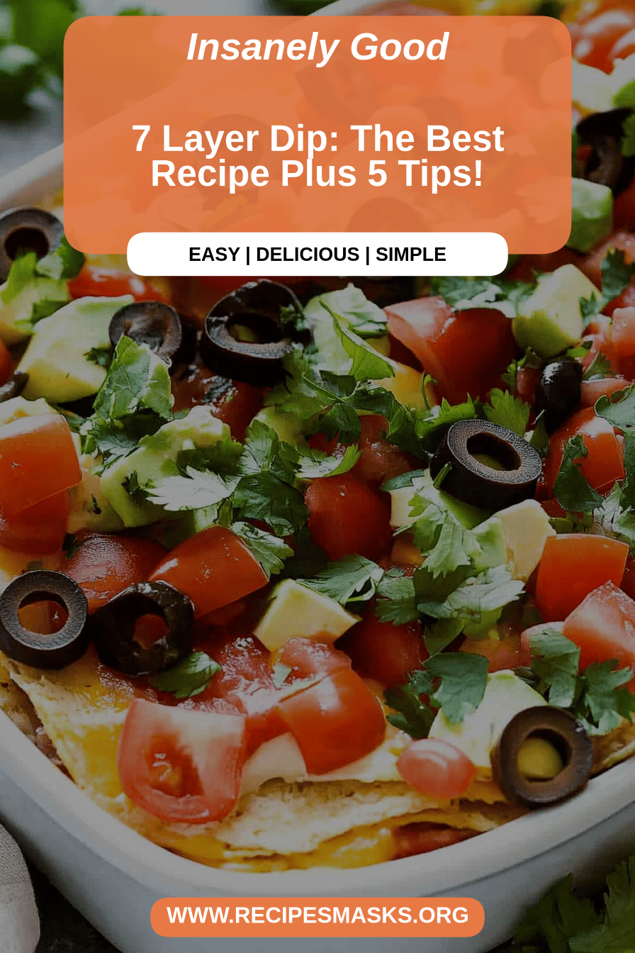 7 layer dip final dish beautifully presented and ready to serve