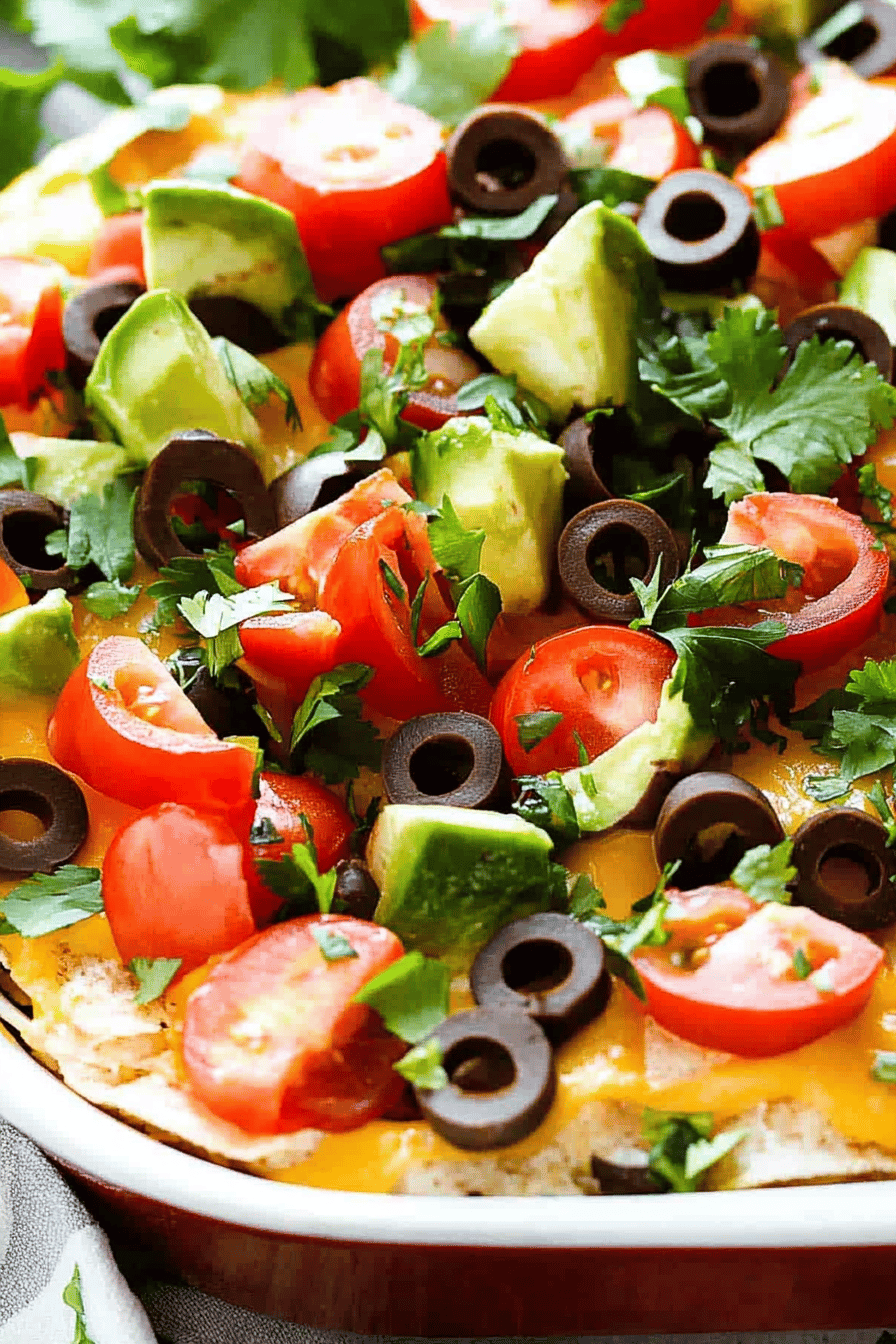 7 layer dip slice on plate showing perfect texture and swirl pattern
