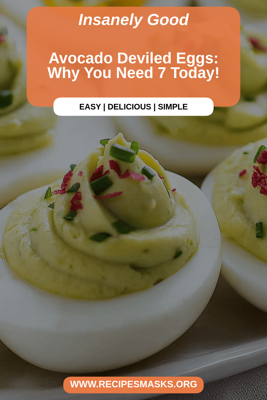 Avocado deviled eggs final dish beautifully presented and ready to serve